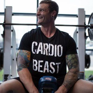 Black With White Writing Athletic Men T-shirt's